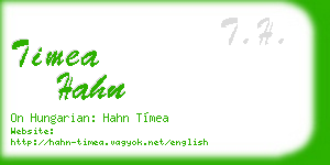 timea hahn business card